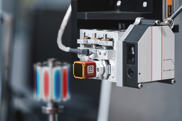 magcam minicube 3D integrated into rotor scanner for measuring permanent magnet rotors
